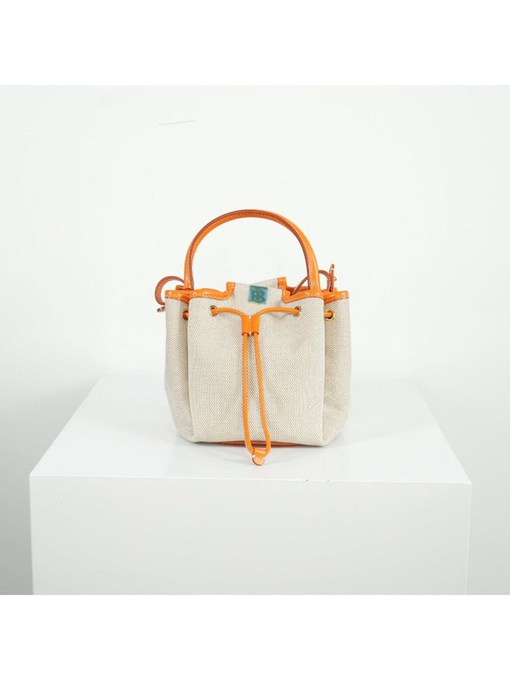 Burberry Canvas TB Drawstring Bucket Bag
